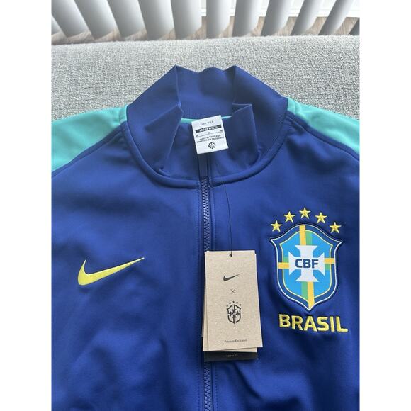 Nike Dri-FIT Brazil Strike 2024 Men's Size M Anthem Soccer Jacket - Picture 3 of 8